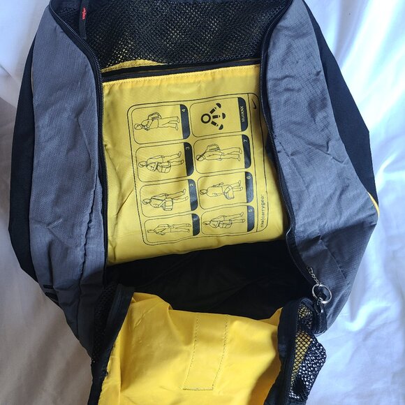 Vintage 90s Nike Carry Gear Backpack Duffle Bag Yellow - Picture 3 of 4